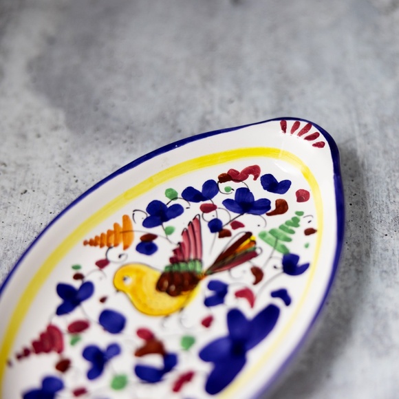 Mario Sambuco Deruta Plate Small Made In Italy Hand Painted Bird Dish Pottery - Picture 4 of 5